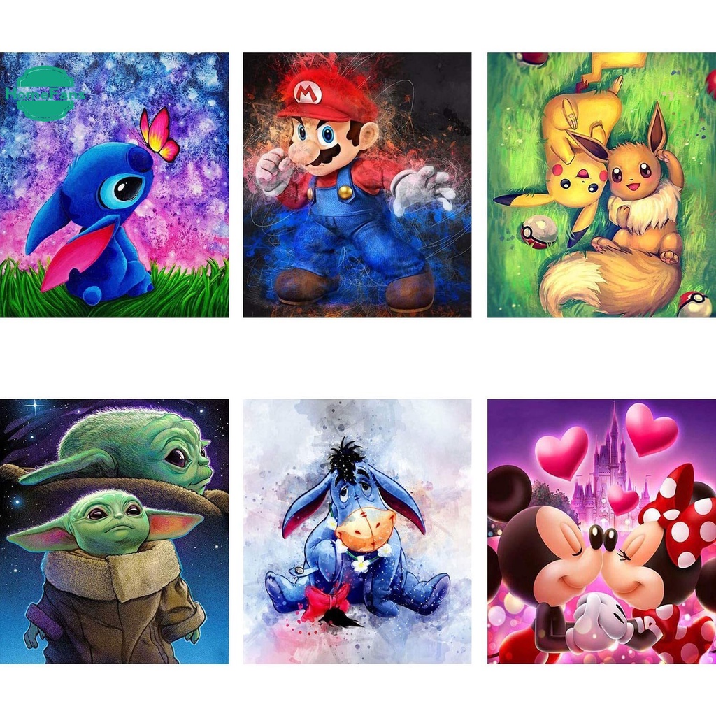 Bộ tranh đính đá 5D họa tiết phong cảnh độc đáo kích thước 30x30cm DIY dùng trang trí nhà cửa