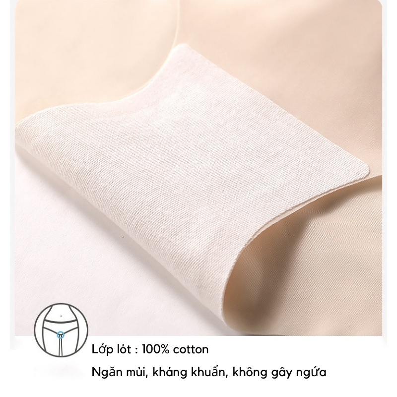 Hộp 3 quần lót nữ Miiow kháng mùi kháng khuẩn thun lạnh siêu mỏng boxer chun đúc