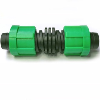 Đầu nối thẳng ống tưới nhỏ giọt dẹp 16mm kiểu ren vặn, phụ kiện dây tưới nhỏ giọt dẹp
