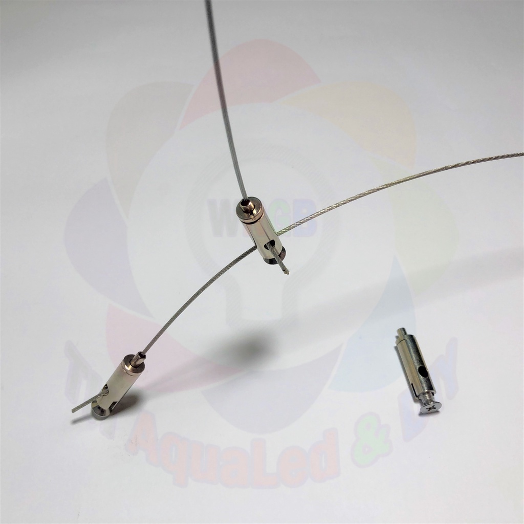 Ốc chia dây cáp, chất liệu Niken chống rỉ sét, có nút neo giữ cáp chắc chắn, dùng để chia và treo dây cáp