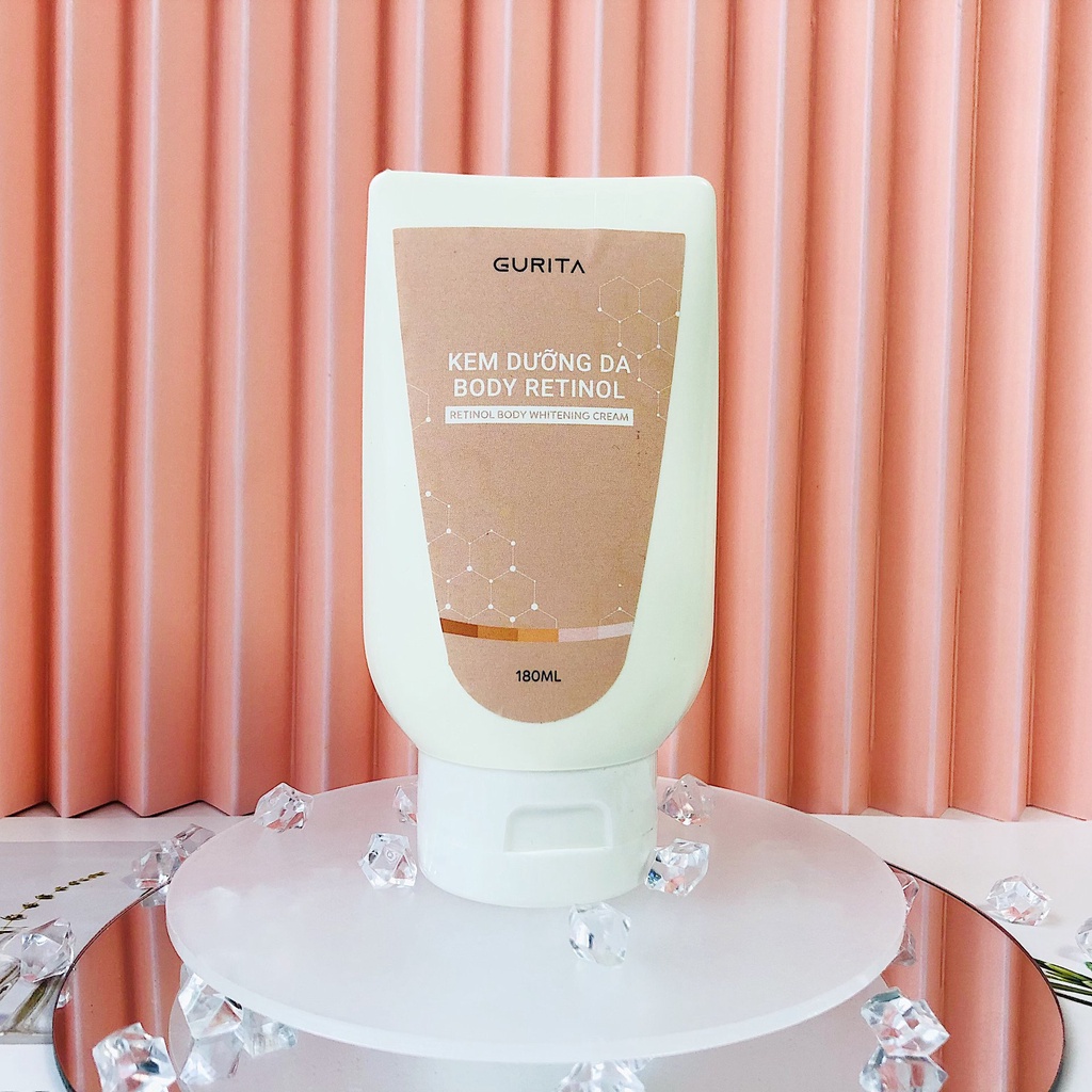 Kem dưỡng da Body Retinol Gurita, dưỡng ẩm, làm trắng, mờ thâm sạm và hạn chế lão hóa trên da - Tuýp 180ml