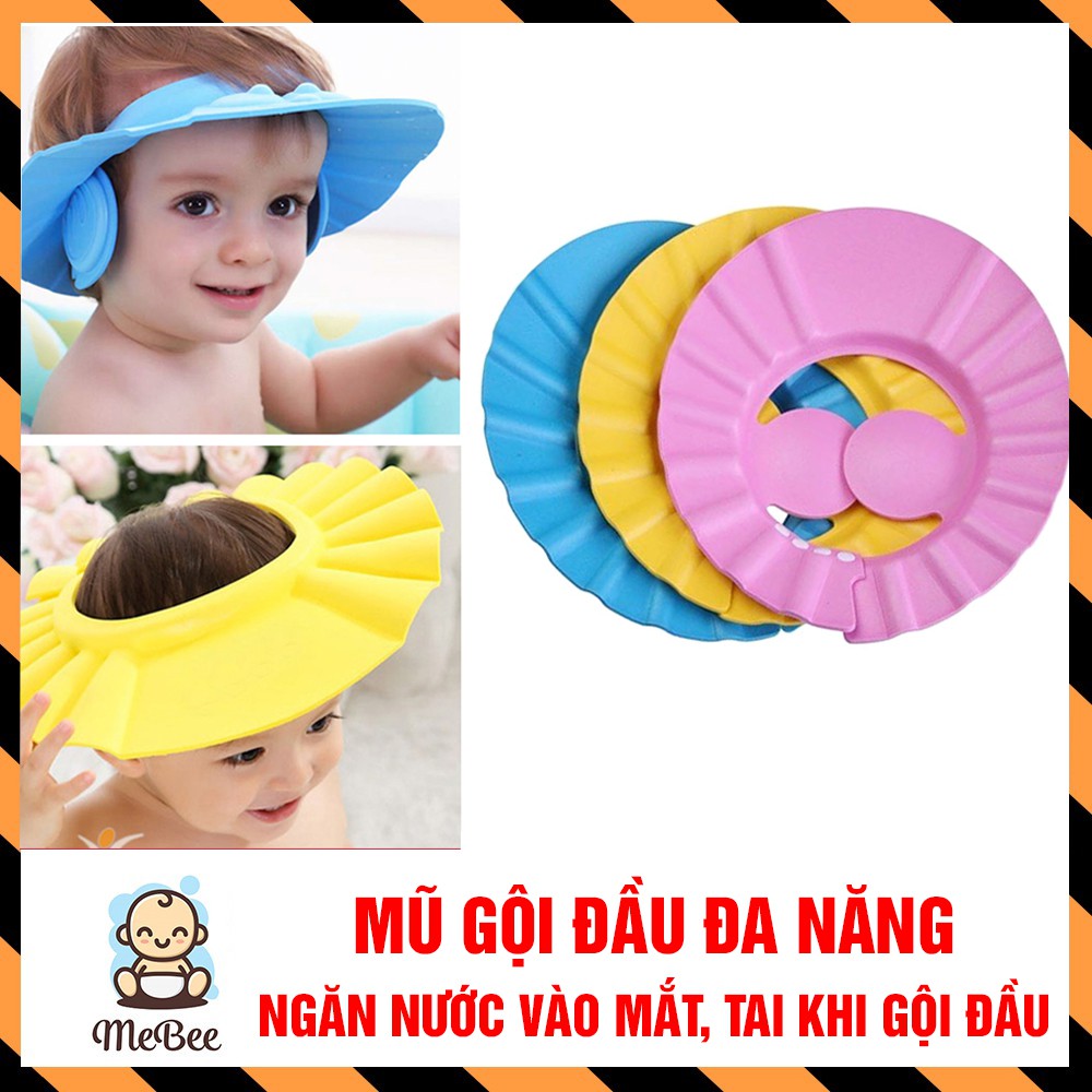 Set 3 Mũ gội đầu, chụp tai chắn nước tắm cho bé