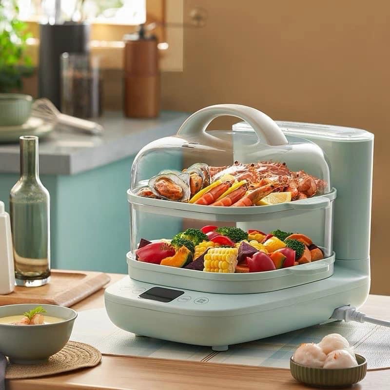 Nồi hấp điện 2 tầng 6 lít đa năng Bear C60K1