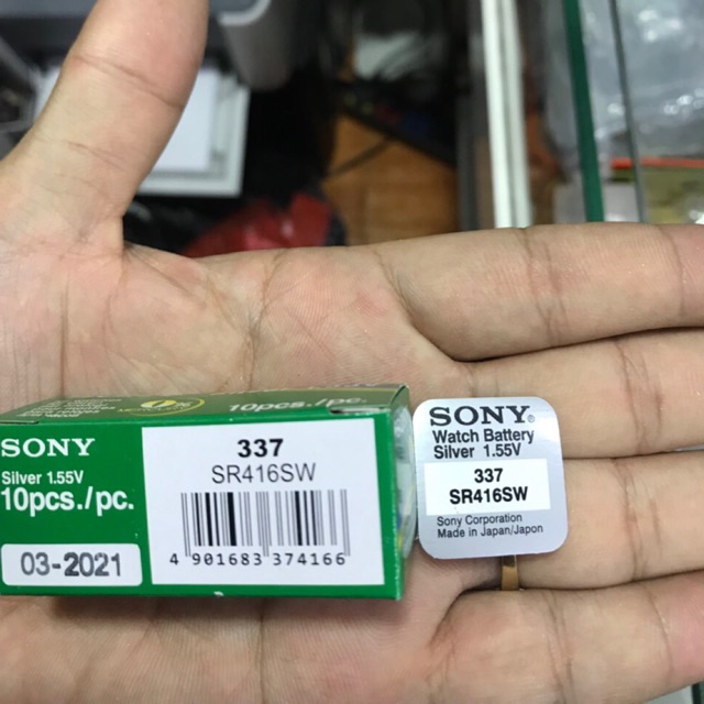 Viên pin đồng hồ đeo tay Sony 337 SR416SW - Pin Sony 416 - 337 vỉ 1 viên