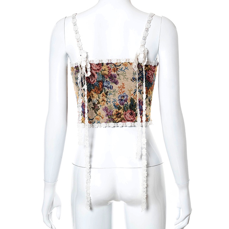 DUNEA Áo Lót Hai Dây Phối Ren In Họa Tiết Thiết Kế Mới Thời Trang Dành Cho Nữ