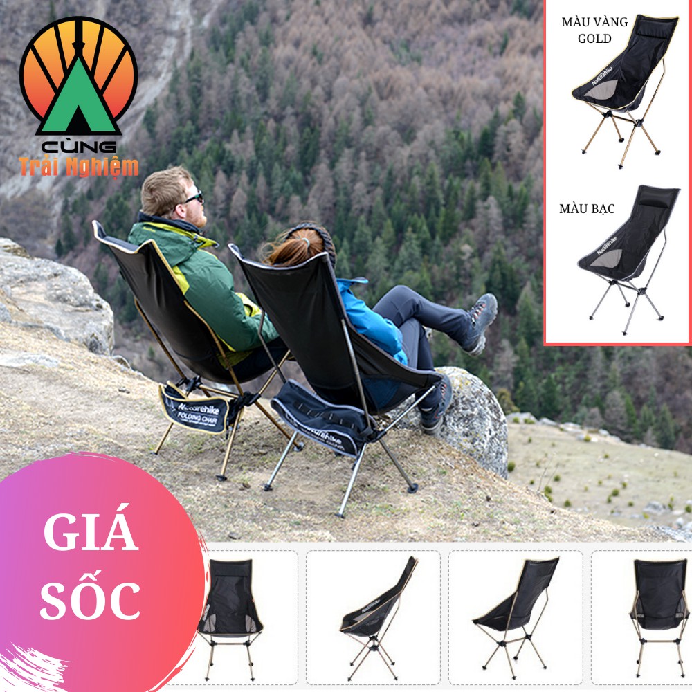 [CHÍNH HÃNG] Ghế Dã Ngoại Câu Cá Du Lịch Picnic Gấp Gọn Cầm tay Siêu Nhẹ NatureHike NH17Y010-L