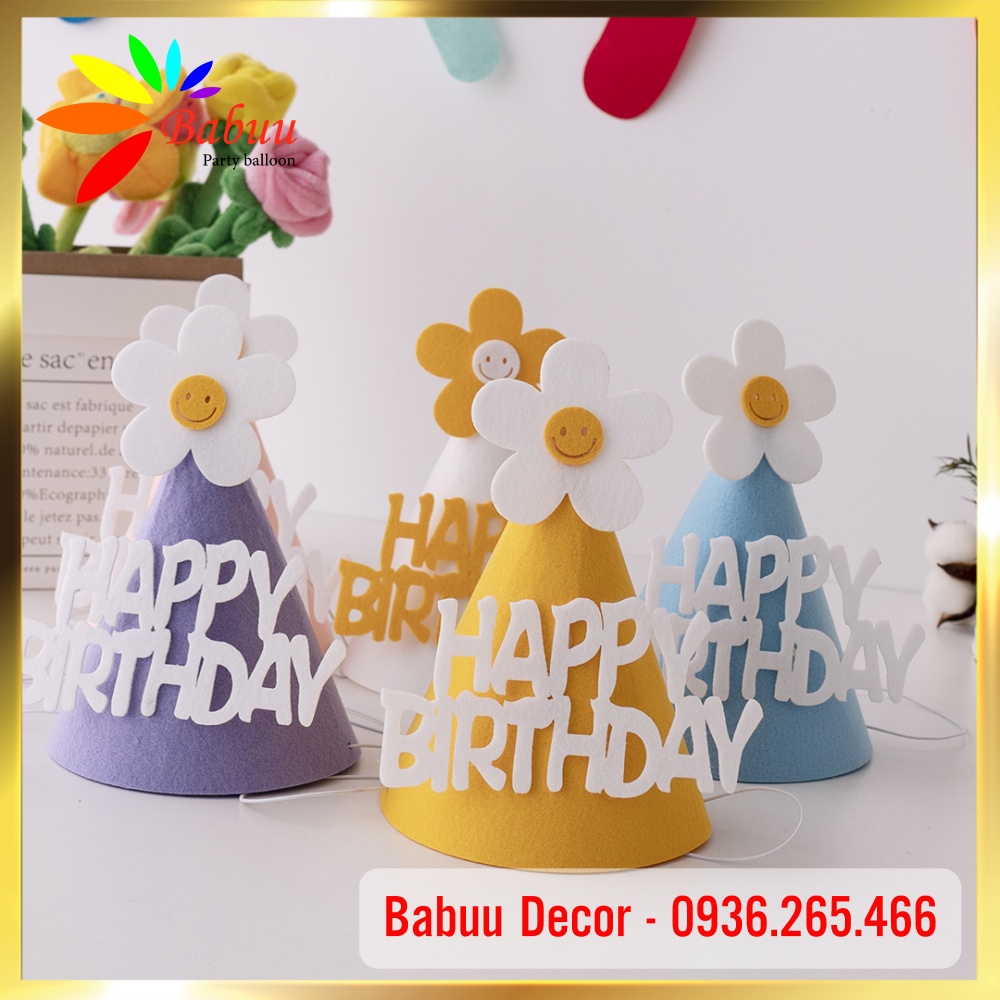 Mũ Sinh Nhật Phong Cách Hàn Quốc Siêu Dễ Thương Babuu Decor