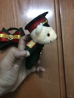 Móc khoá gấu bộ đội