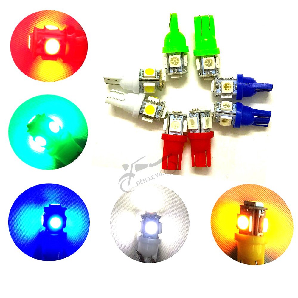 LED xinhan chân T10 - Đủ màu - Giá 1 bóng