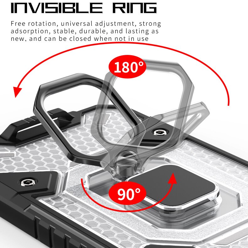 Ốp Điện Thoại Chống Sốc Có Nhẫn Đeo Tay Từ Tính Cho Samsung S21 Ultra Note 20 Galaxy A51 A71 A52 A42 5g M51 M21