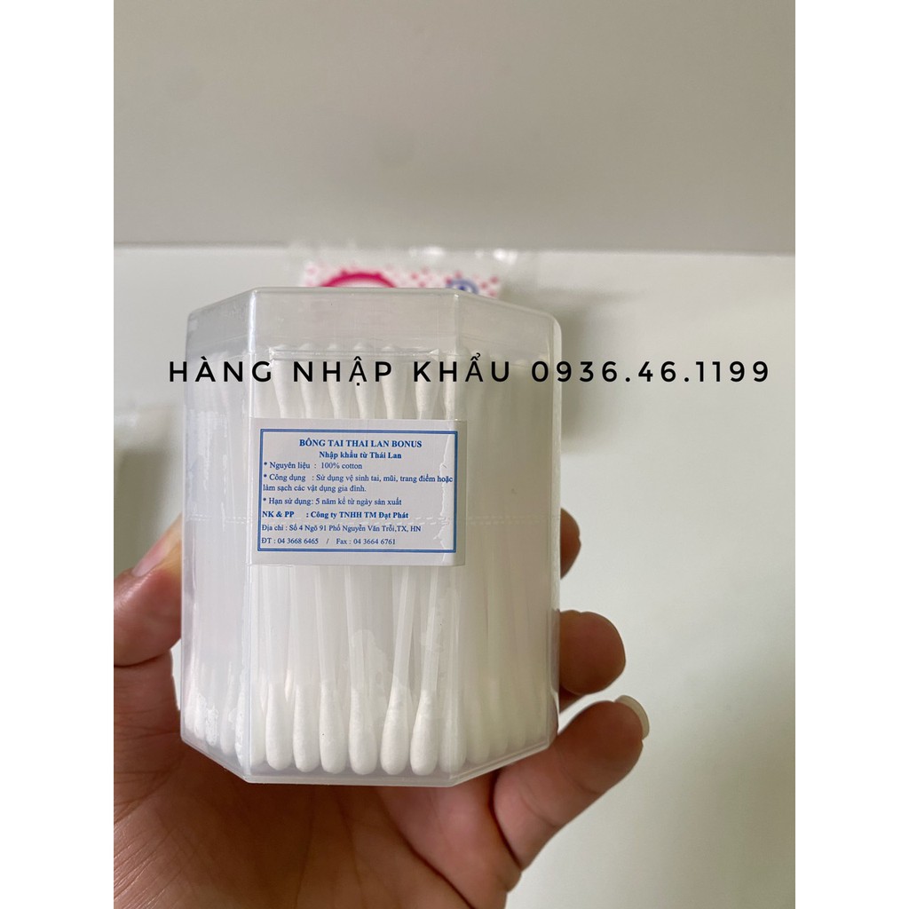 Bông ngoáy tai người lớn  hộp,Gói 200 cái Thái Lan