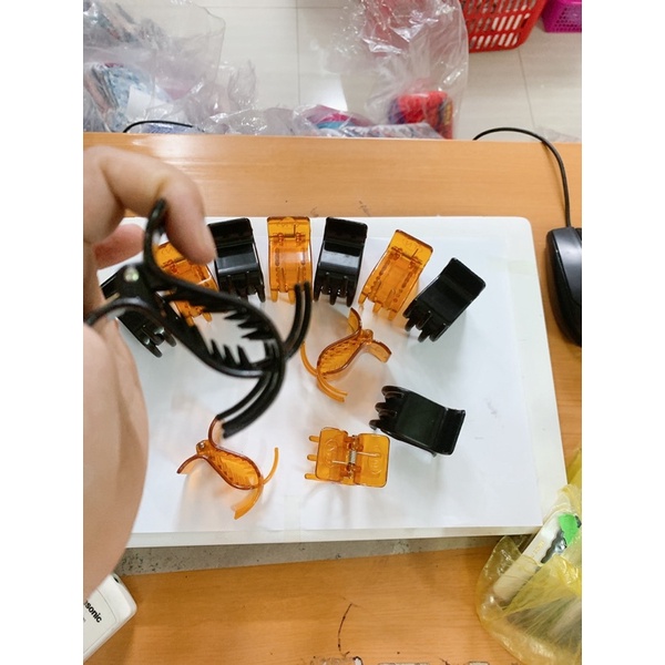 Kẹp tóc càng cua 3 răng, 5 răng trơn/nhám đen lì phong cách hàn quốc.
