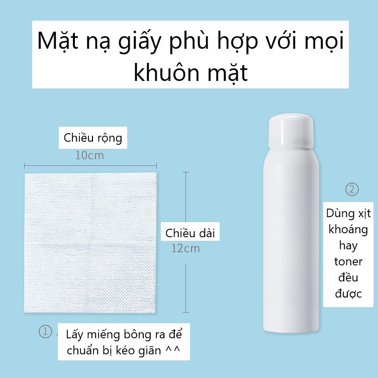 Bông Đắp Toner Lotion Mask Mặt Nạ ROMIMIU / COENCOTTON Wet Cotton Dressing 200 miếng (RM21)