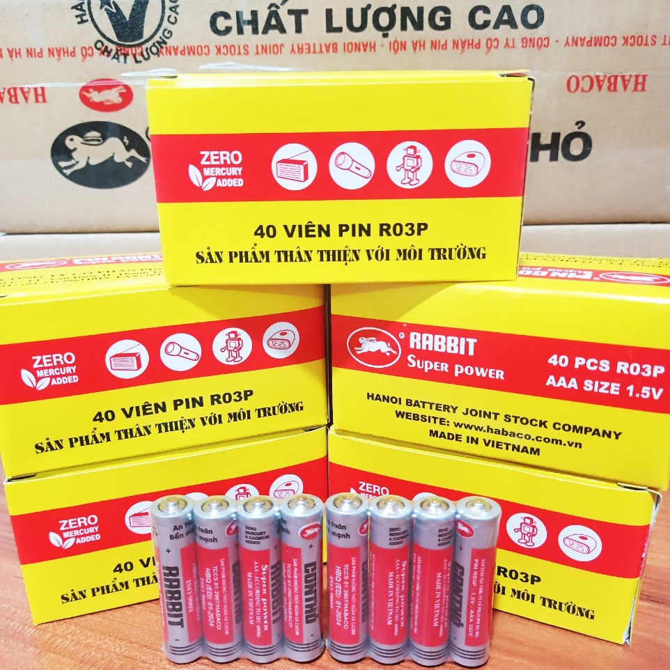 Pin aa tiểu aaa đũa con thỏ 1.5V dành cho đồ chơi trẻ em đồng hồ treo tường các loại