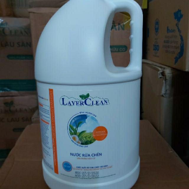 {Tin Dùng} Nước Rửa Chén Bát Hữu Cơ Layer Clean 5l Chiết Xuất Từ Enzym Hương Quế Organic An Toàn Tuyệt Đối Cho Da