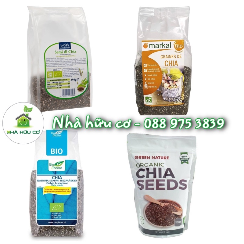 Tổng hợp Hạt chia hữu cơ các hãng: Amavie Food/Sottolestelle/Bio Planet ..  - Date: 2022 - Nhà Hữu Cơ