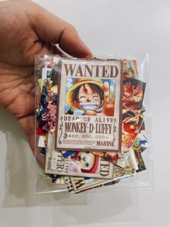 Set 45 sticker onepiece vuông chống thấm nước