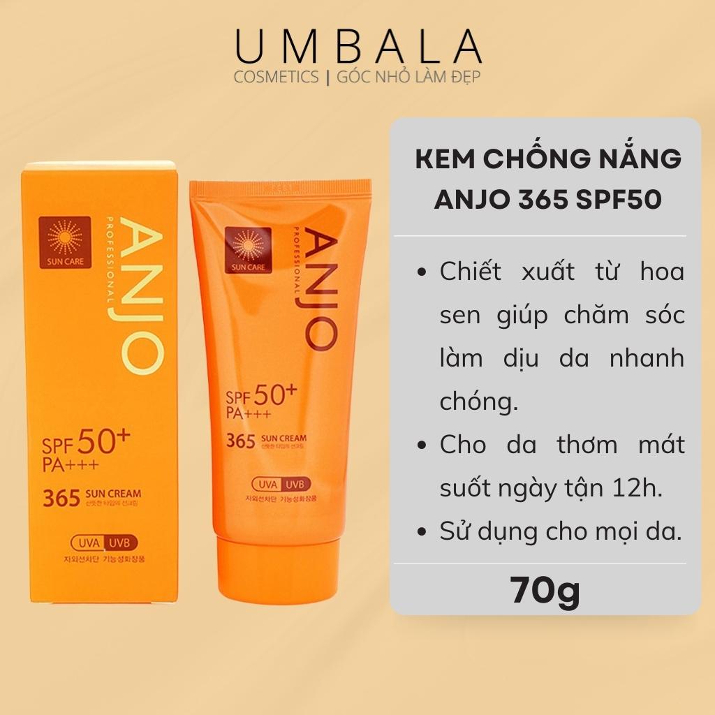 Kem chống nắng ANJO 365 SPF 50+ (70g)