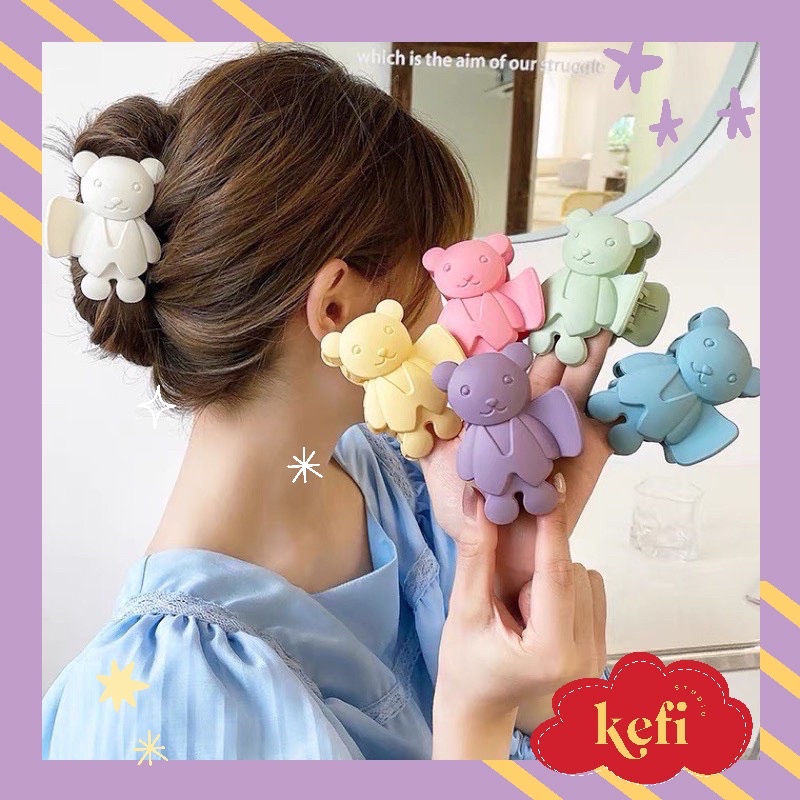 KẸP TÓC GẤU CÀNG CUA KOREA PASTEL TIỆN LỢI KEFI