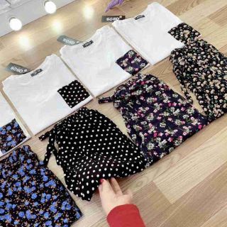 Bộ áo cotton quần alibaba