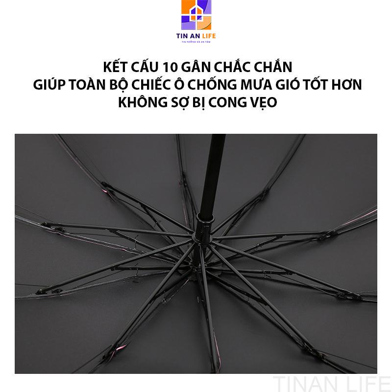 Ô Dù Đi Mưa Đi Nắng Gấp Gọn, Họa Tiết Đàn Bướm, Chống UV