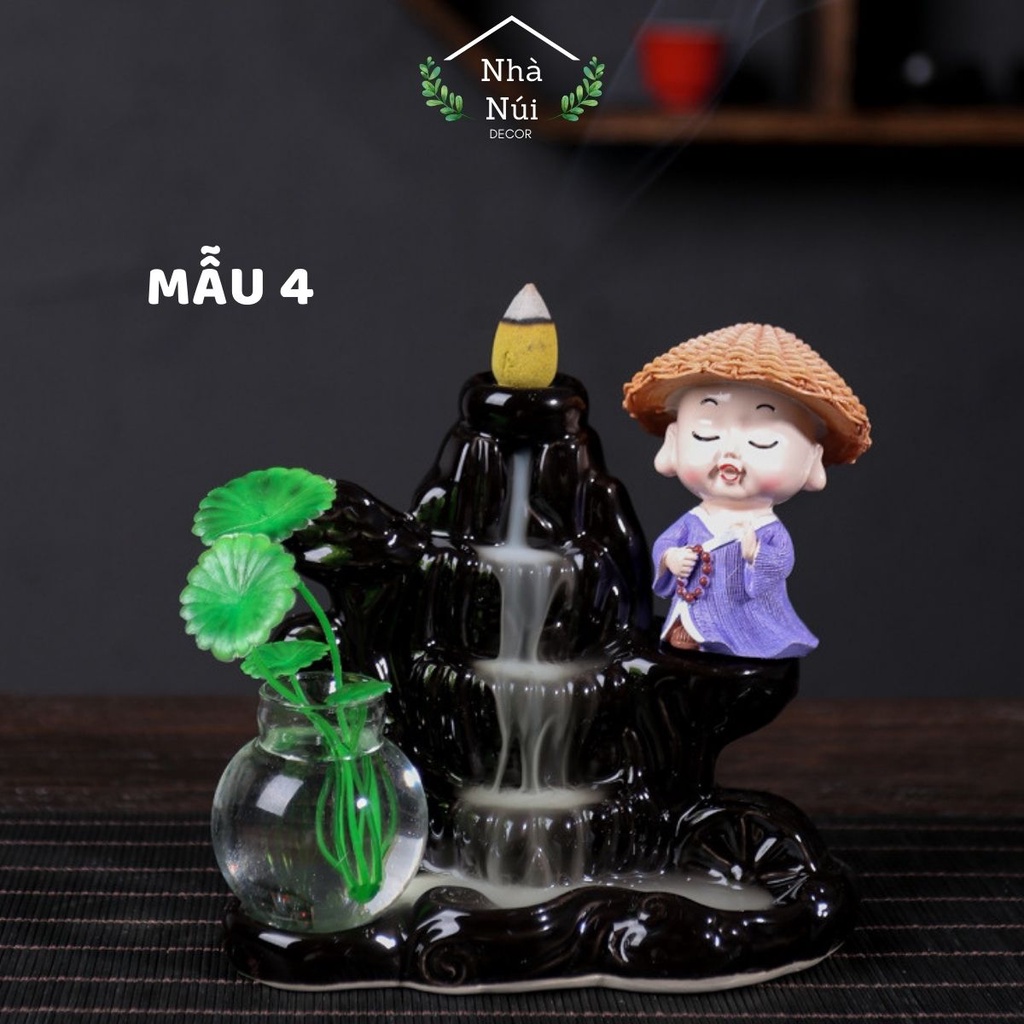 Thác khói trầm hương tự nhiên khói tỏa ngược tiểu cảnh thư giãn, khử khuẩn, giảm stress, an nhiên, trầm hương cao cấp T5