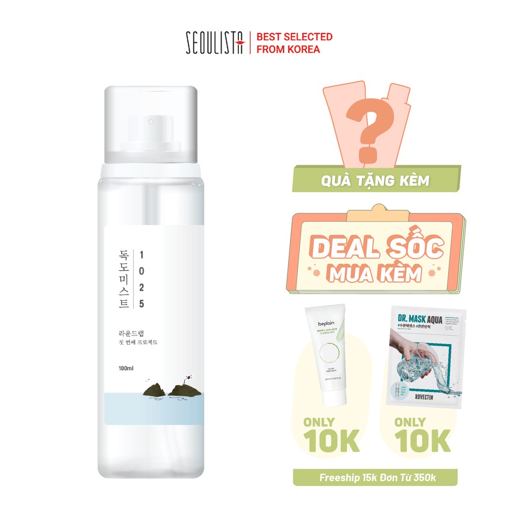 Xịt khoáng cấp ẩm làm dịu Round Lab 1025 Dokdo Mist