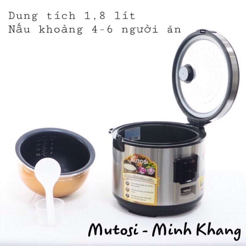 Nồi cơm điện💝FREESHIP💝Nồi cơm điện lòng niêu Mutosi MR36 - Bảo hành 12 tháng | BigBuy360 - bigbuy360.vn