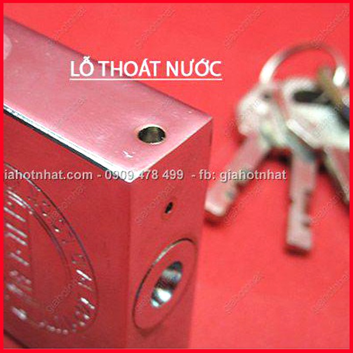 Ổ Khóa Inox Việt Tiệp Nguyên Khối Chống Cắt - Ngang 6cm - 6274