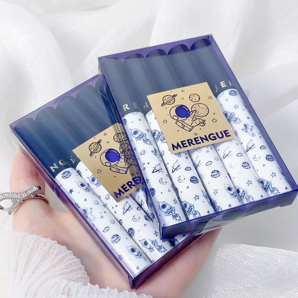 Set 5 son môi MERENGUE chất nhung lì thiết kế vỏ hình hành tinh đẹp mắt