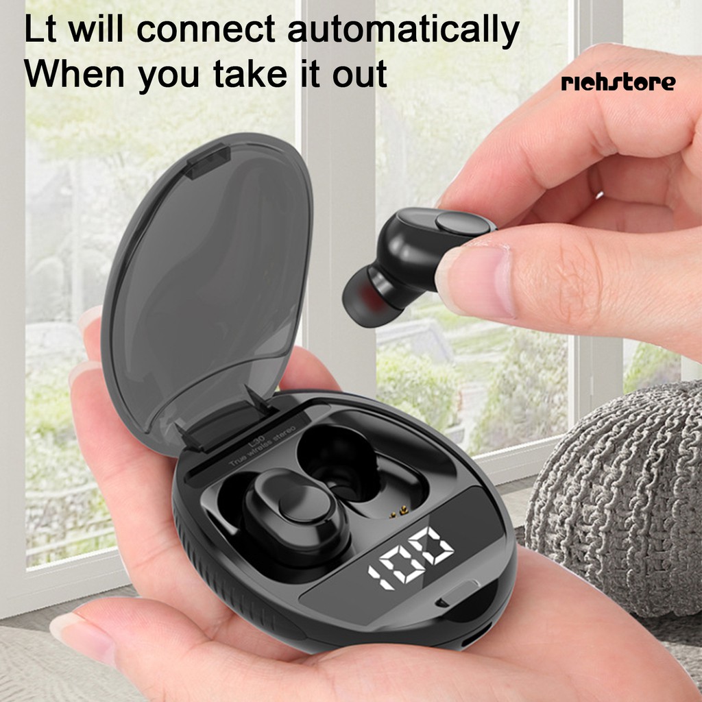 Tai Nghe Nhét Tai Ej-L30 Bluetooth 5.0 Tws 9d Âm Thanh Stereo Sống Động Và Phụ Kiện