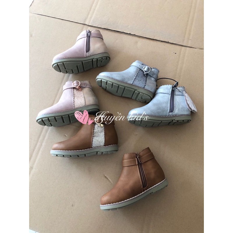 giày boot  cao cổ bé gái xuất dư size 1-5y