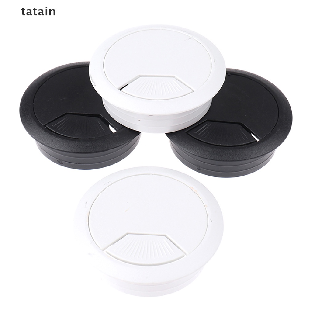 [TAT] 50mm Computer Desk Grommet Table Cap Cover Hole Outlet Wire Cable Plastic CVX