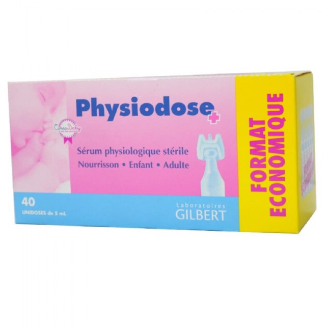 nước muối sinh lý Physiodose Pháp 40 ống
