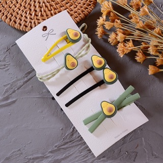 Set kẹp tóc quả bơ 5 món