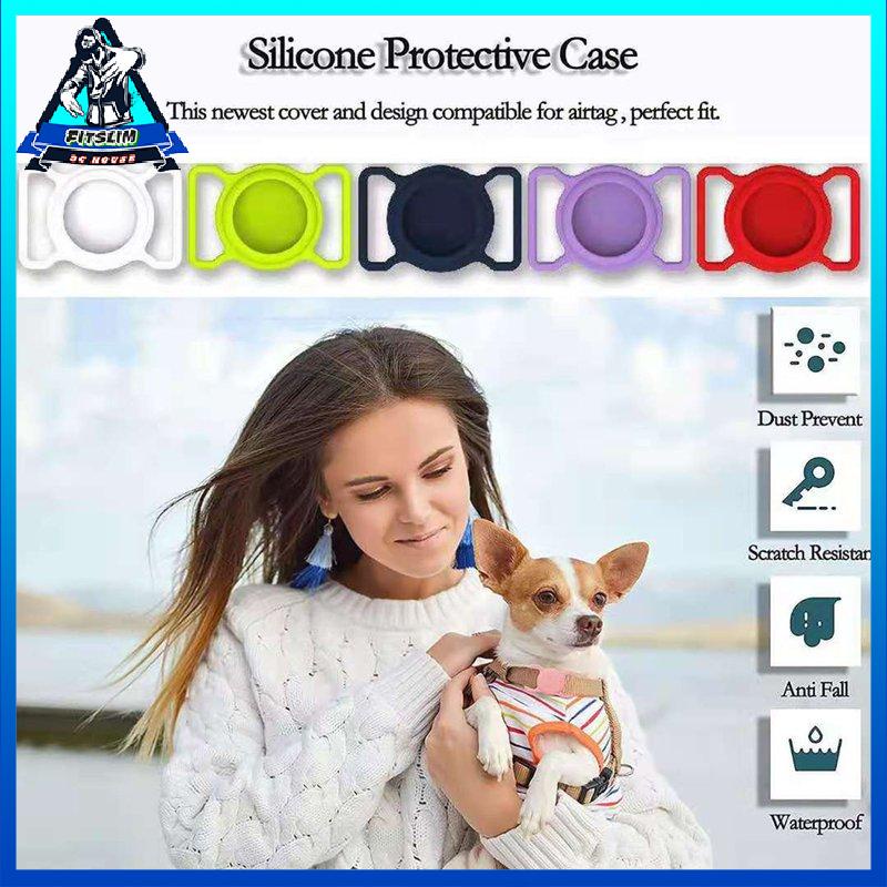 [Fitslim] Pet Collars Air Tag Holder Compatible With Air Tag Case Cover Fit Pet Collar
