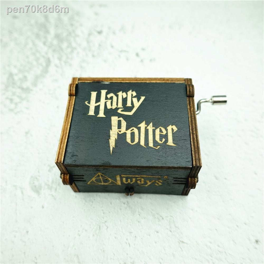 ☢♞Hướng dẫn sử dụng tối Harry Potter tay quay hộp âm nhạc bằng gỗ bí ẩn thế giới phép thuật Hogwarts