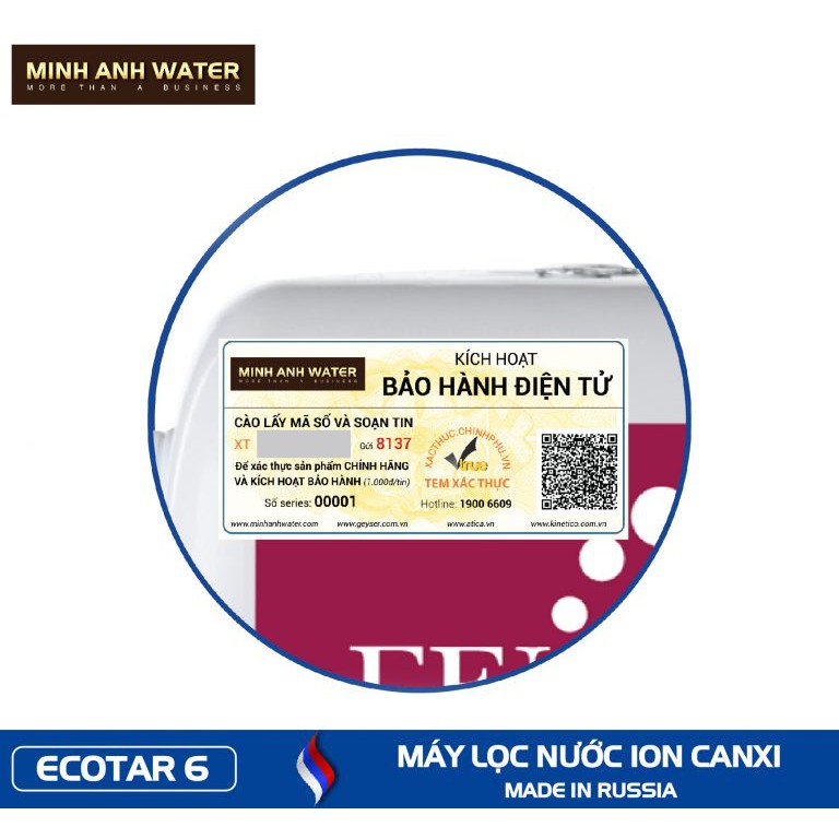 Máy lọc nước nano Ion Canxi Geyser ECOTAR 6