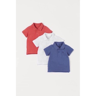 Set 3 áo polo cotton bé trai