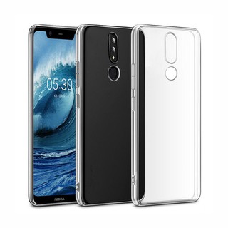 Ốp Lưng Chống Sốc Nokia 5 Silicon Dẻo Trong + Kính Cường Lực