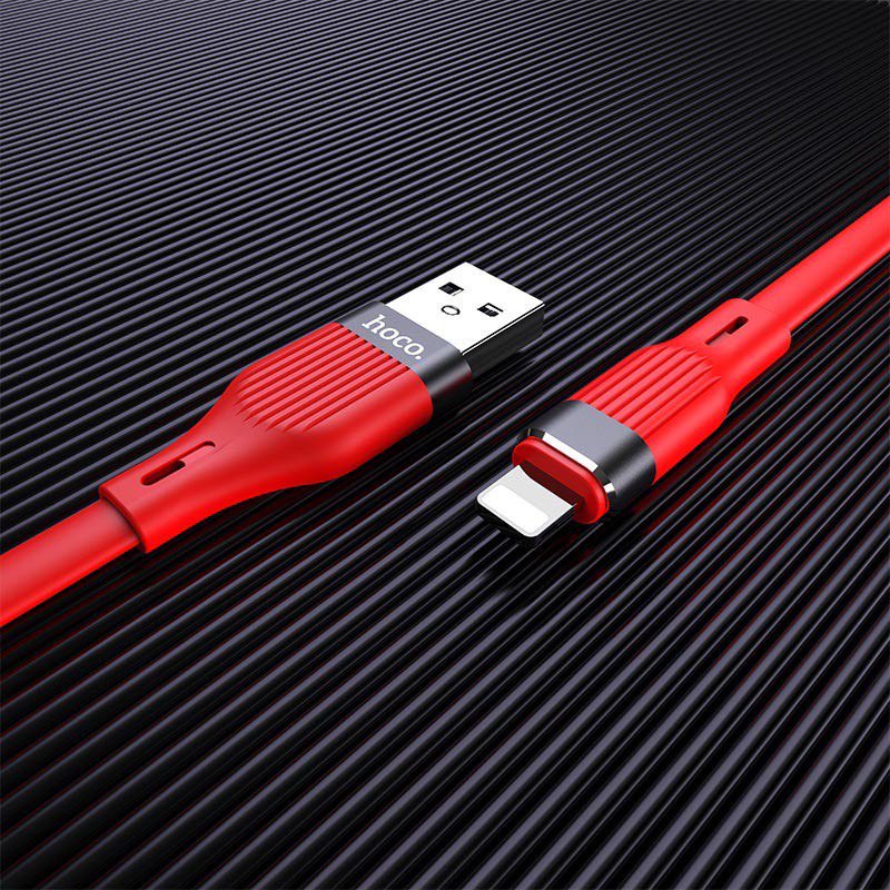 Cáp sạc nhanh Hoco U72 Silicon bền bỉ 2.4A cho iPhone, iPad, Android dây dài 1.2m - Chính hãng