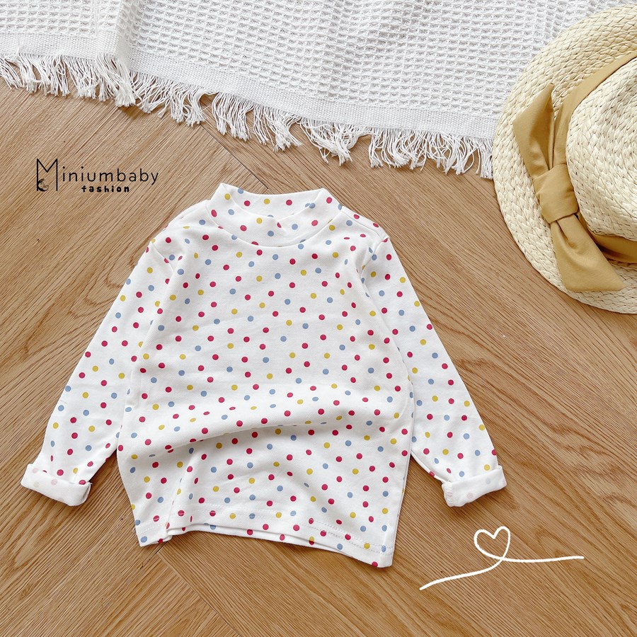 Áo dài tay thu đông mặt trời, gấu, nơ cho bé gái/trai chất liệu cotton cao cấp, quần áo trẻ em miniumbabyfashion A1287