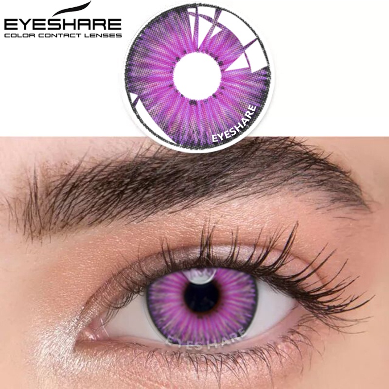 Cặp kính áp tròng EYESHARE 14.2mm nhiều màu sắc tùy chọn thời trang