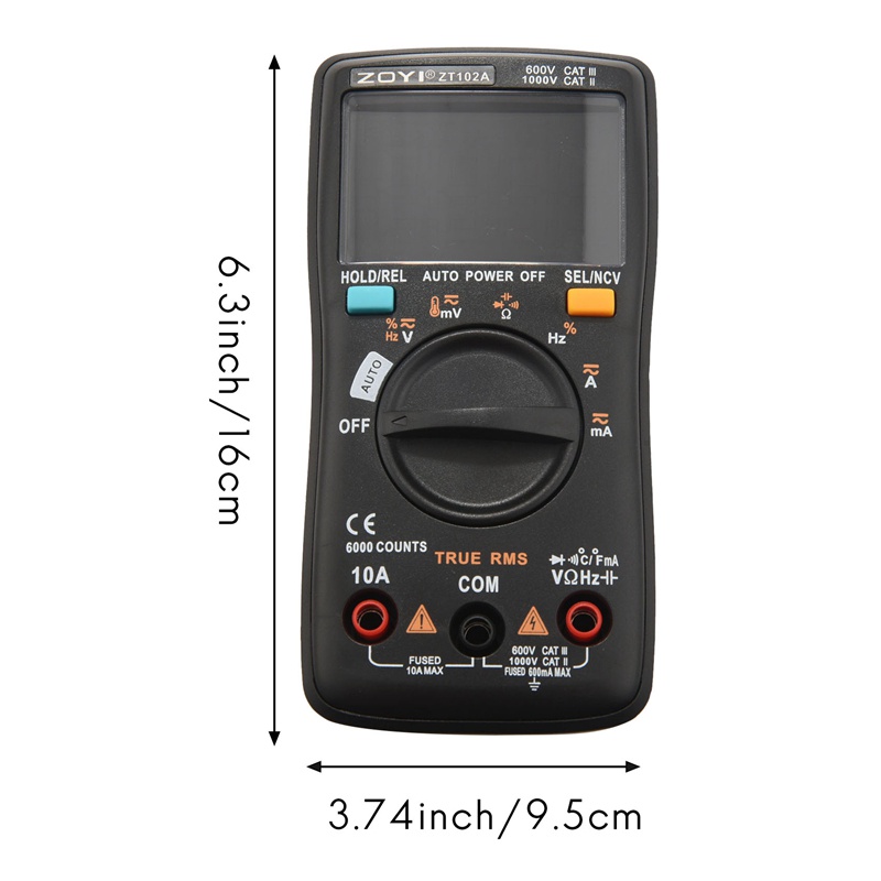 Vạn Năng Kế Kỹ Thuật Số ZOYI ZT102A Đếm 6000 Số Tự Động 113D AC / DC