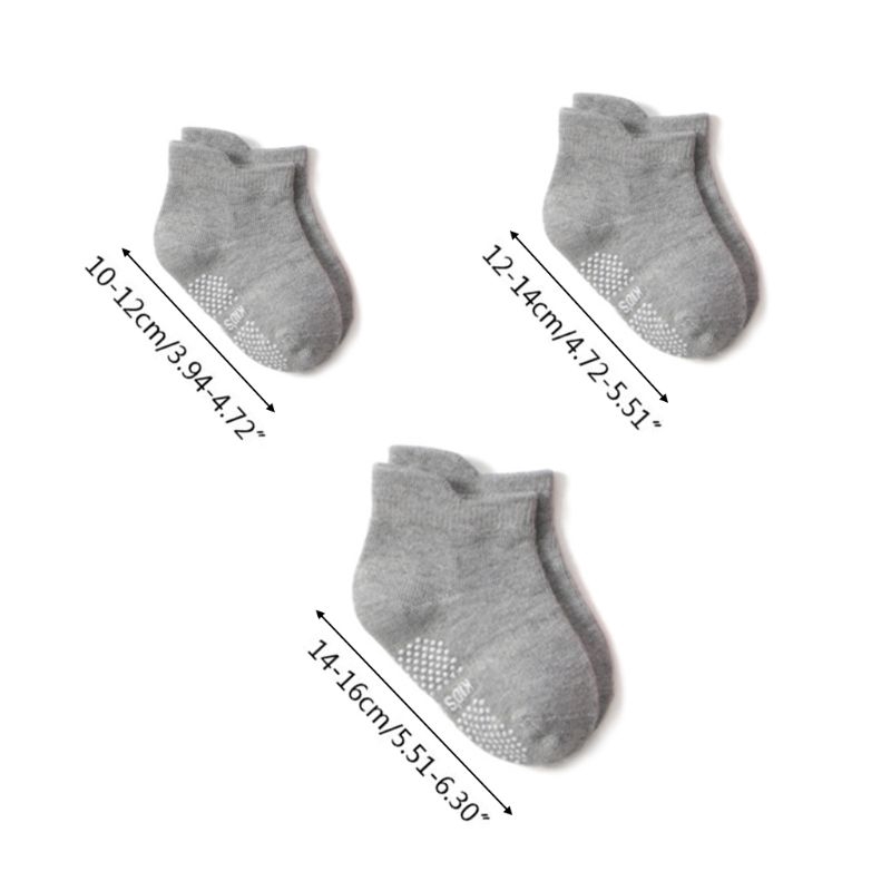 Set 12 Đôi Vớ Cotton Chống Trượt Cho Bé