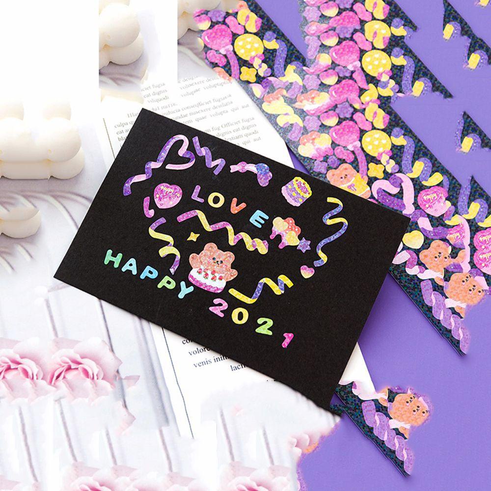 Sticker Họa Tiết Hoạt Hình Dễ Thương Để Trang Trí Sổ Tay Tiện Dụng