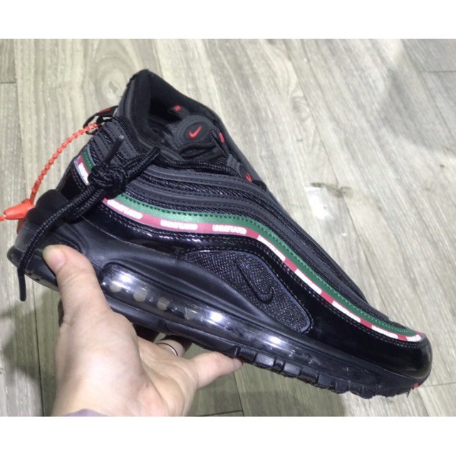 GIÀY BÀY MẪU, GIÀY SNEAKER AIRMAX 97 ĐEN VIỀN XANH ĐỎ