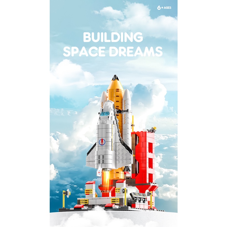 Đồ chơi thông minh tàu vũ trụ phi hành gia 886 chi tiết