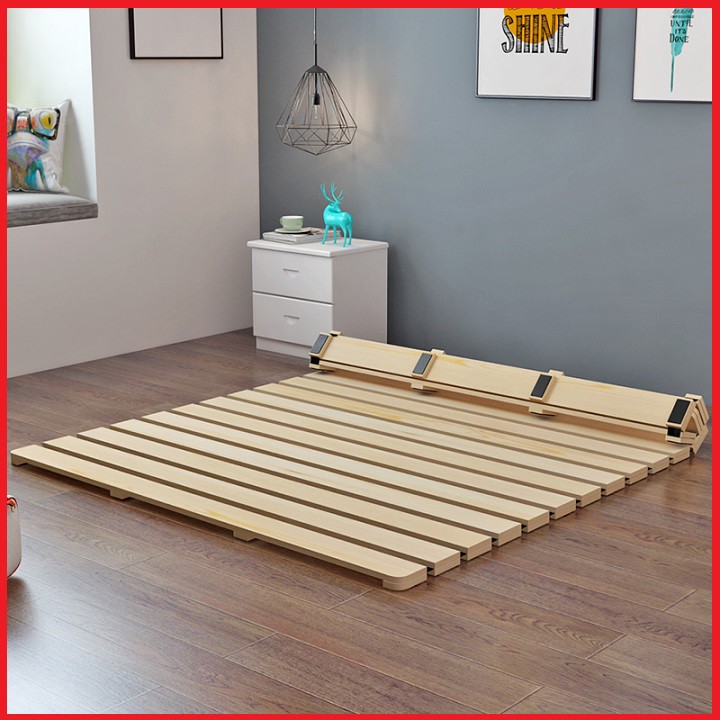 Giường cuộn trải sàn thông minh 60cmx180cm - giường cuộn gỗ thông - giường pallet thông minh