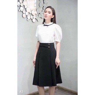 Chân váy công sở xếp ly